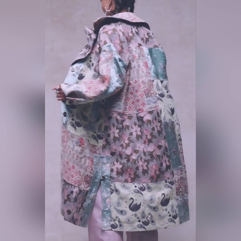 Golden Hour Jacquard Coat,Color Blossom Combo - Picture 9 of 16
